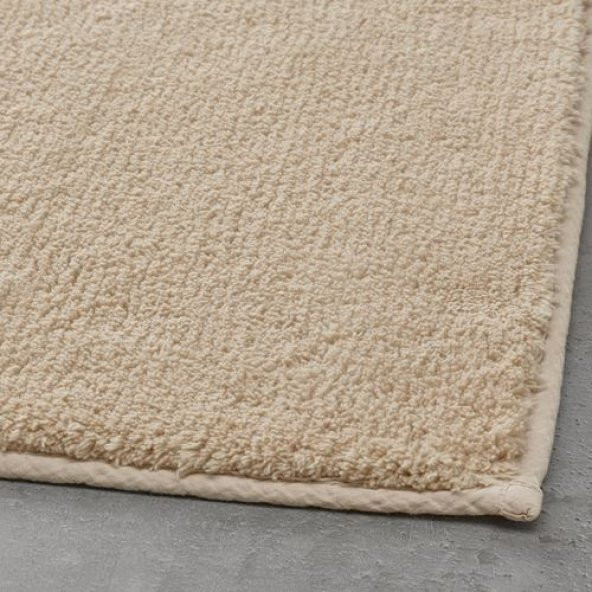Banyo Paspası Açık Bej Renk 50x80 cm MeridyenDukkan Pamuk-Kaymaz Taban - 3