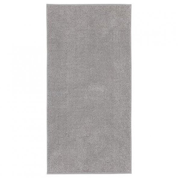 Mikrofiber Banyo Paspası Açık Gri Renk 60x120 Cm MeridyenDukkan Yumuşak Banyo Halısı Ultra Emici - 2