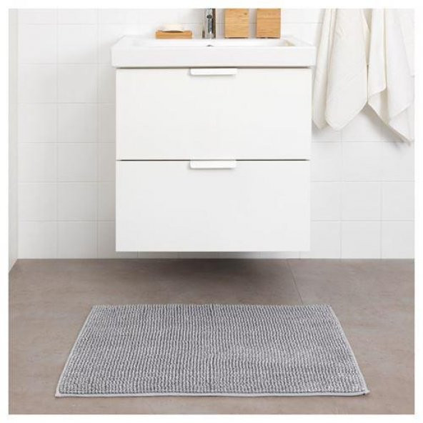 Banyo Paspası Mikrofiber Açık Gri MeridyenDukkan 50x80 Cm Mikrofiber Yumuşak Paspas - 2