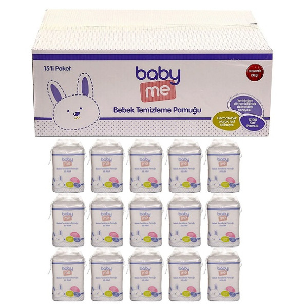 baby me Bebek Temizleme Pamuğu 15x60 Adet