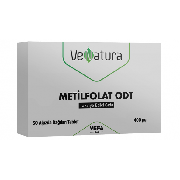 Venatura Metilfolat 400 mcg Ağızda Dağılan 30 Tablet
