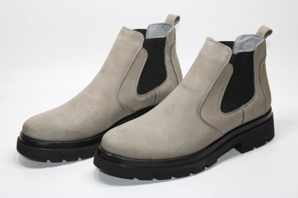 CASSO HAKİKİ DERİ LASTİKLİ KAYMAZ HAFİF TABAN ERKEK KALIN TABAN KLASİK BOT - 12