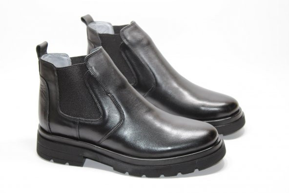 CASSO HAKİKİ DERİ LASTİKLİ KAYMAZ HAFİF TABAN ERKEK KALIN TABAN KLASİK BOT