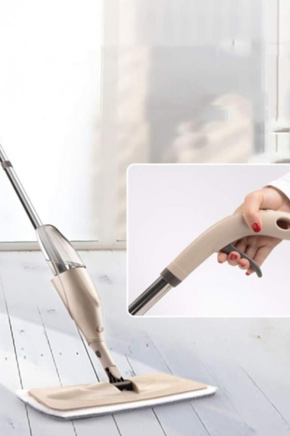 Özel Parfüm Hediyeli Büyük Hazneli Mikrofiber Spreyli Mop Toplam 2 Adet Paspasla Islak Kuru Temizlik - 3