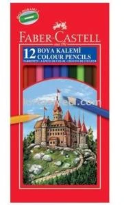 Faber Castell Karton Kuru Boya Kalemi 12 Renk Tam Boy - 1