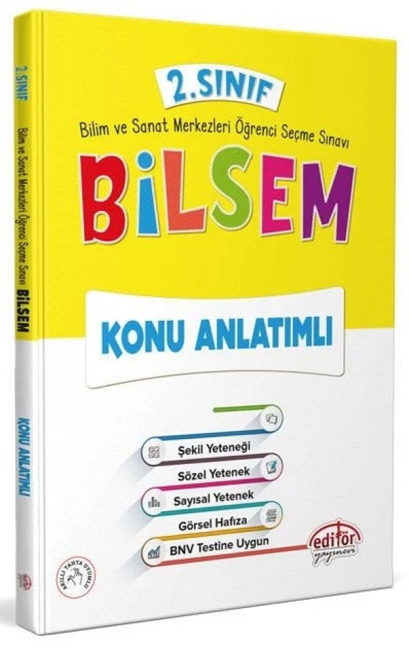 Editör Yayınları 2. Sınıf Bilsem Konu Anlatımlı Yeni Tarz