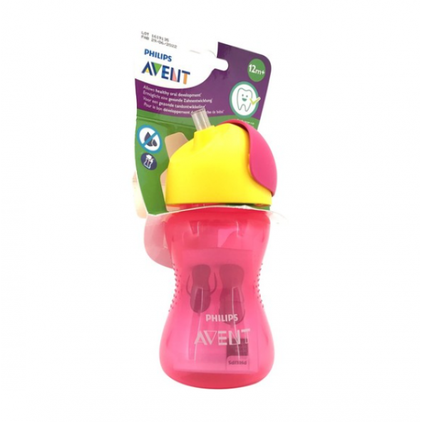 Avent SCF798/02 Desenli Pipetli Bardak 300 ml - Kız