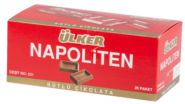 Ülker Napoliten Sütlü Çikolata 20 adet