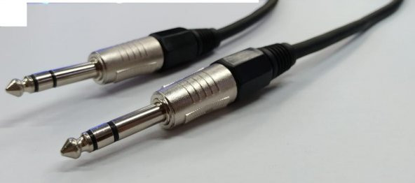 6.3 mm Erkek - Erkek Stereo TRS Kablo 1 Metre