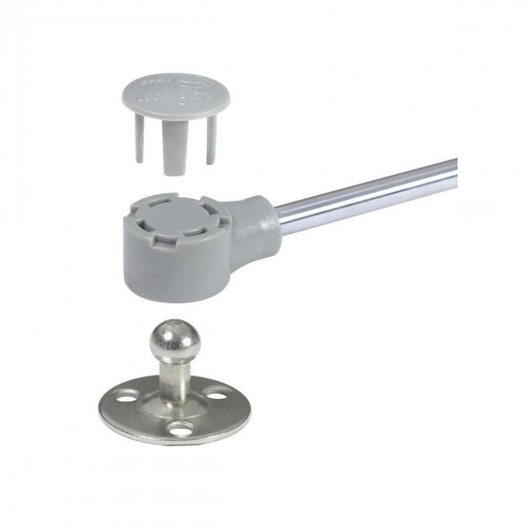 Gazlı Amortisör Piston 80 N Kalkar Dolap Kapakları için 27 cm Gri - 4