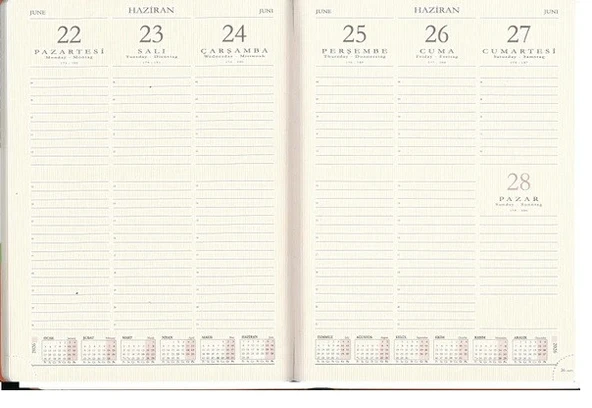 Gıpta 2026 Haftalık Ajanda Spiralli 422-sek Eko 20x28 Turuncu - Resim 2