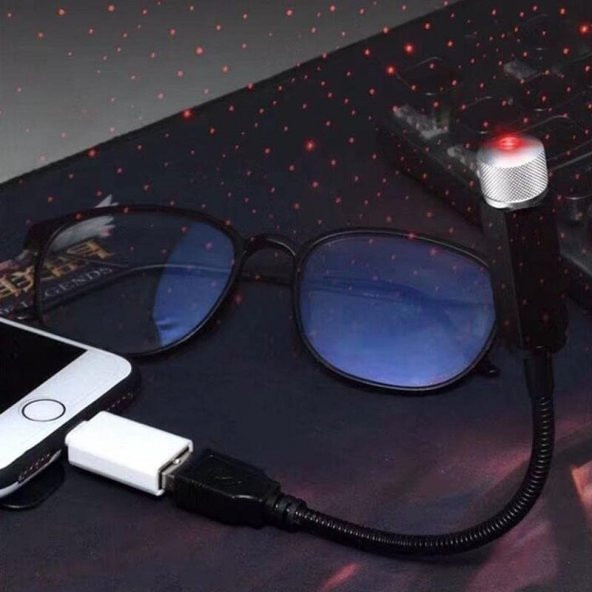 Araç Içi Usb Ayak Altı Tavan Led Aydınlatma Star Light Yıldızlı Gökyüzü - 3