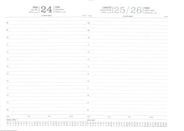 Gıpta Ajanda Günlük Dikişli Cilt Bezli 14x20 100ECK 2023 - Resim 2