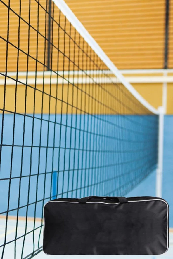 Voleybol Filesi 9.6 metre Profesyonel Çantalı Taşınabilir Pratik Çelik Gergili Voleybol Ağı - 3
