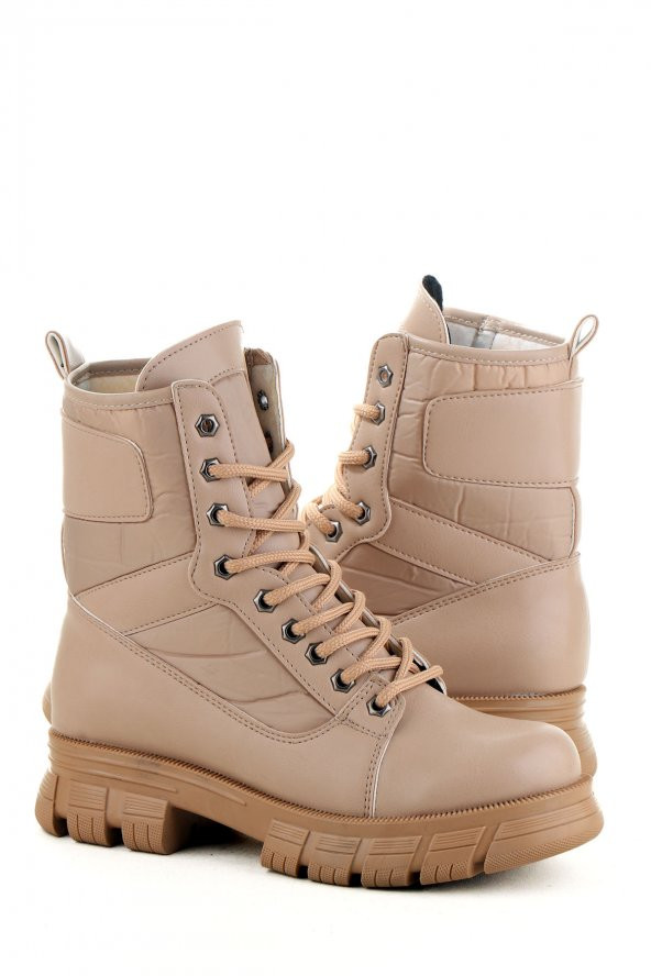 Vojo 1629 Paraşüt Kumaş Polarlı Rahat Taban Kadın Bot - 8