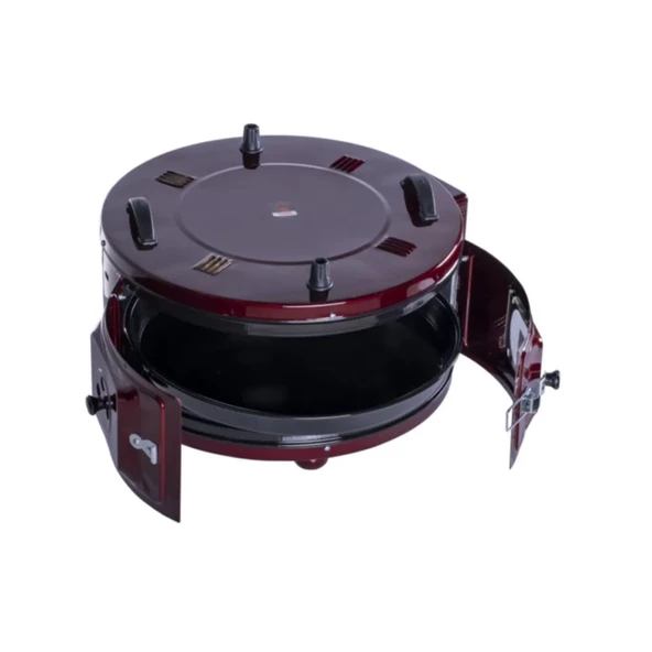 Pimango Alaturka Elektrikli Tek Tepsili Üstten Camlı Termostatlı Yuvarlak Fırın,davul Fırın A-101 - 3