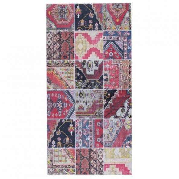 Anadolu Motifler Dijital Baskılı Mutfak Paspası - Kaymaz Taban - 50x100 CM - 2