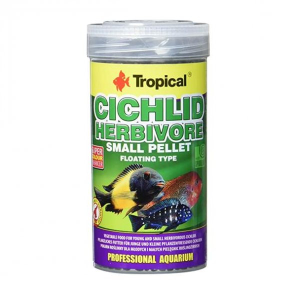 Tropical Cichlid Herbivore Small Pellet 250ml 90gr
