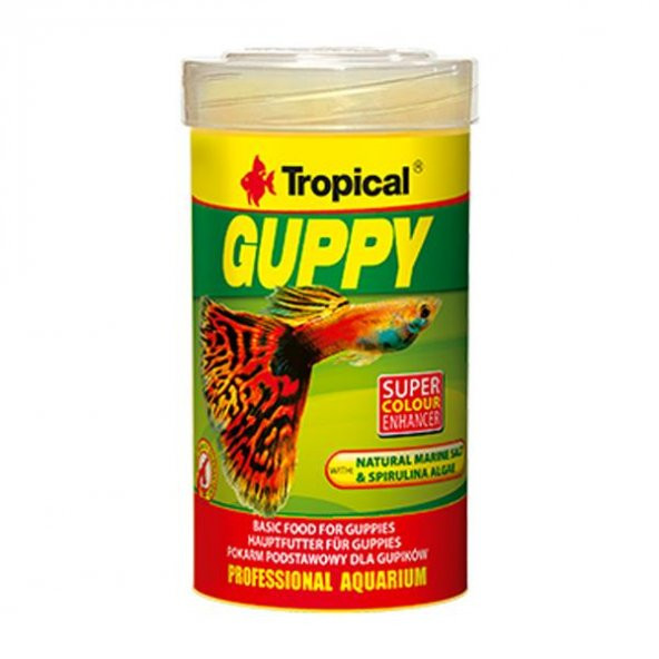 Tropical Guppy 100ml 20gr Lepistes İçin Pul Yem