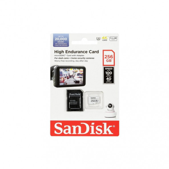 SanDisk High Endurance 256GB 100/40MB/s microSDXC C10 V30 Adaptörlü Hafıza Kartı SDSQQNR-256G-GN6IA - 5