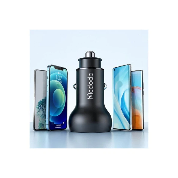 Mcdodo 45W Type-C Usb Dijital Araç Çakmak Şarjı-Siyah CC-7030 - Resim 4