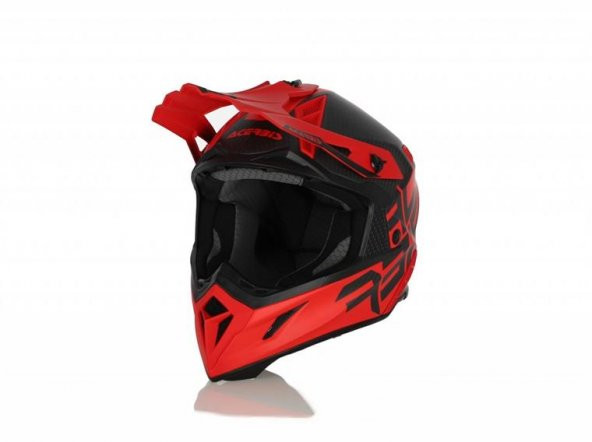 ACERBİS STEEL CARBON KASK SİYAH KIRMIZI