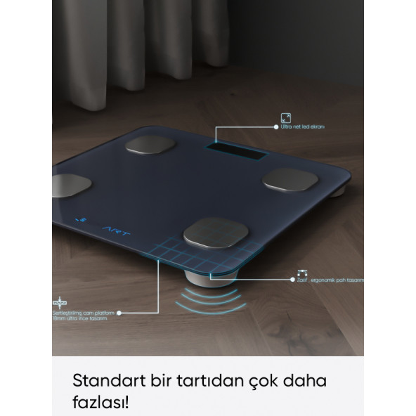 Akıllı Elektronik Tartı Yağ Su Kas Vücut Kitle Endeksi - 2