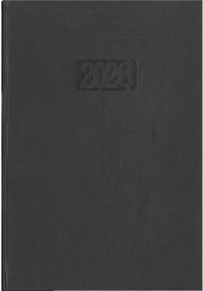 Sim 2026 17x24 Ajanda Thermo Deri Lastikli Siyah hafta sonları birleşik ürün görseli 1