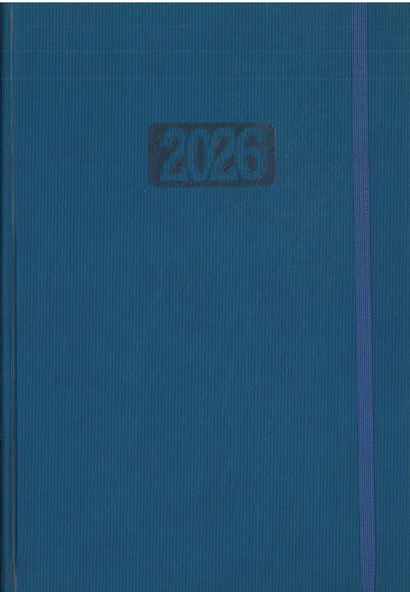 Sim 2026 17x24 Ajanda Thermo Deri Lastikli Lacivert hafta sonları birleşik ürün görseli 1