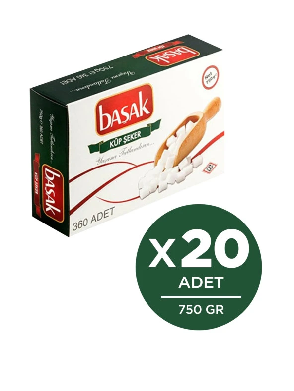 BAŞAK Küp Şeker 750 Gr 360 Lı X 20 Adet