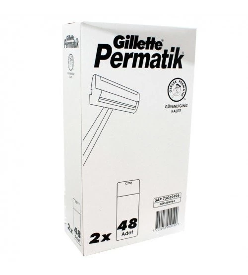 Gilette Permatik Tek Bıçaklı Tıraş Bıçağı 96 adet - 2