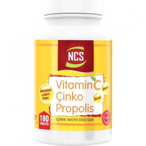 Ncs Vitamin C Çinko Propolis Vitamin D Resveratrol 180 Tablet