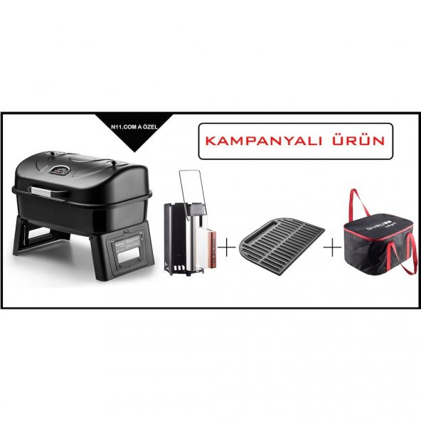 Guruss Go & Grill Barbekü mangal TAMSET Kırmızı - 2