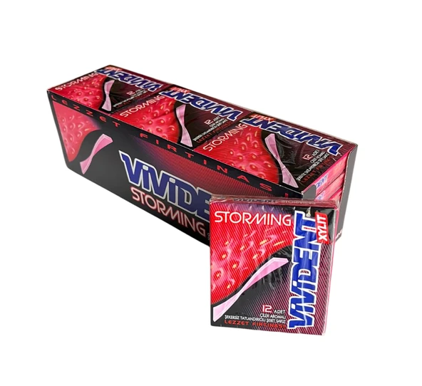 Vivident Storming Çilek  Aromalı Sakız 18 adet - Resim 2