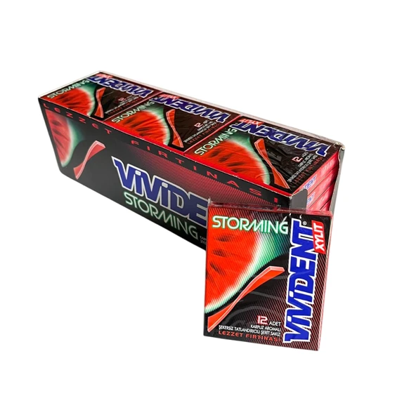 Vivident Storming Karpuz Aromalı Sakız 33 gr 18 Adet - Resim 2