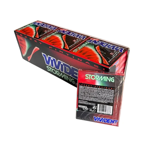 Vivident Storming Karpuz Aromalı Sakız 33 gr 18 Adet - Resim 3