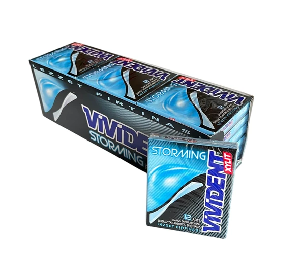 Vivident Storming Damla Sakızı Aromalı Sakız 33 gr 18 adet - Resim 2