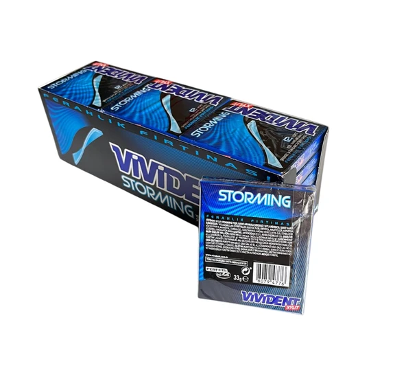 Vivident Storming Yeşil Nane Aromalı Sakız 33 gr 18 adet - Resim 3