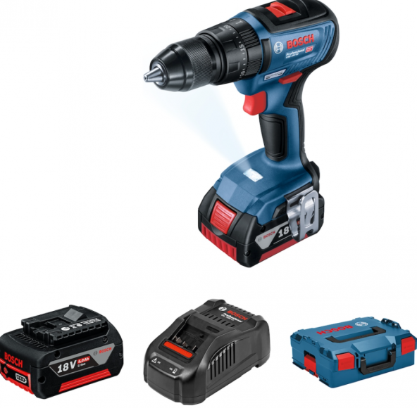 Bosch Professional GSB 18V-50 2x5Ah Çift Akülü Darbeli Vidalama - 06019H5101