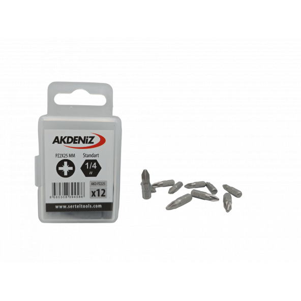 Akdeniz AKD/225 1/4 Yıldız Pz2x25 Mm 384 Adet Bits Uç