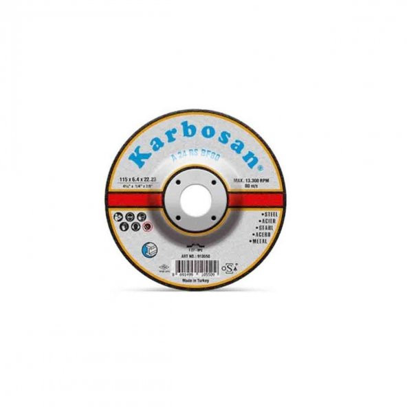 Karbosan 10550 Metal Taşlama Taşı 115X6.4X22.23Mm