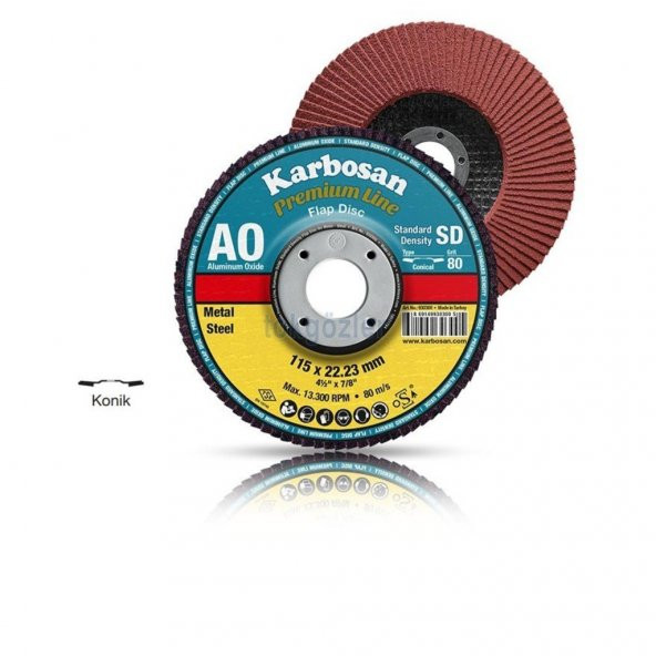 Karbosan 983060 Premium Line Flap Disk Zımpara 60 Kum 125X22.23Mm