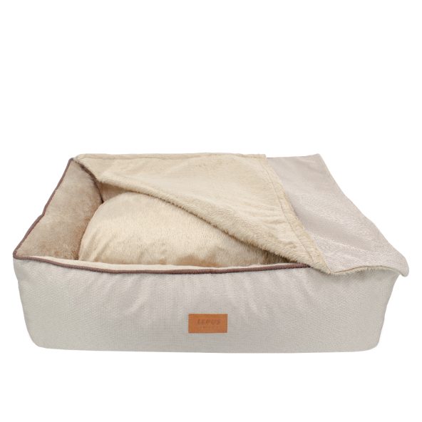 Lepus Winter Bed Kedi Ve Köpek Yatağı Krem M-(52x67x21)cm