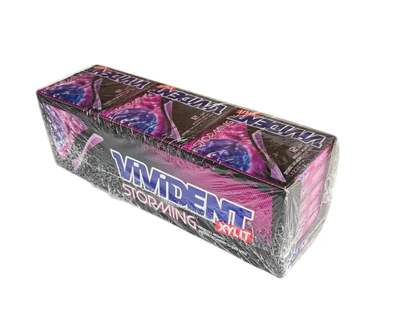 Vivident Storming Ahududu Aromalı Sakız 33 gr 18 adet - Resim 4