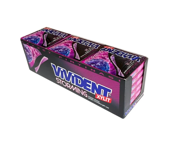 Vivident Storming Ahududu Aromalı Sakız 33 gr 18 adet ürün görseli