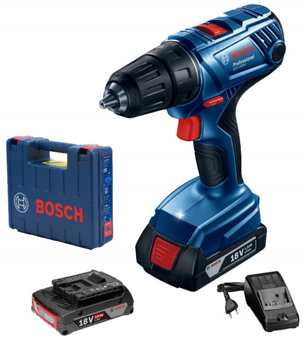 Bosch Professional GSR 180-LI 2x2.0Ah Çift Akülü Delme/Vidalama Makinesi - 06019F8109