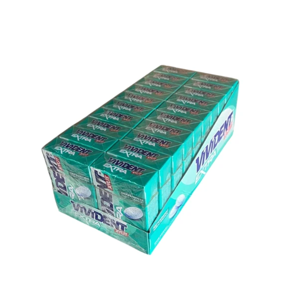 Vivident Box Extra Nane Aromalı Draje Sakız 21 gr 20 adet - 2