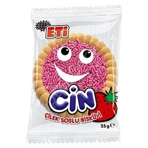 Eti Cin Tekli Çilek Joleli Bisküvi 25 gr 36 Adet - 2