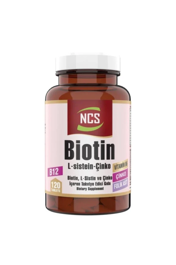 Ncs Biotin Folic Acid 120 Tablet L-sistein Metiyonin 2500 Mcg Çinko Vitamin B6 Riboflavin