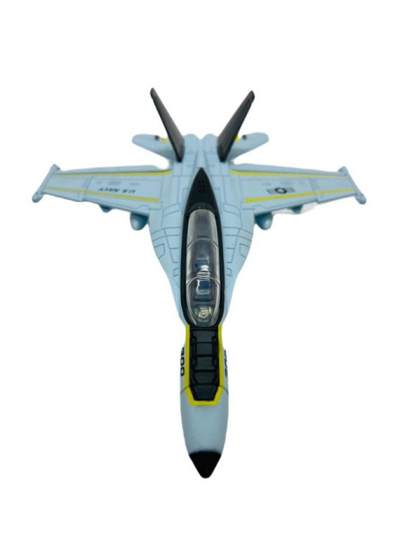 Sesli Işıklı Metal Savaş Uçak - HW777-18-Açık Mavi - 3